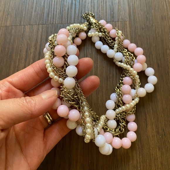 Multi-Strand Chain Beaded Necklace - Picture 3 of 4